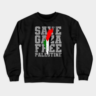 Save Gaza Free Palestine Crewneck Sweatshirt